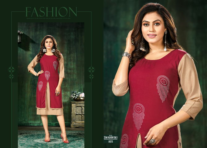 Swarovski Volume 8 By Kunti Designer Kurti Catalog